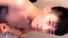 cute chinese boy wanking on cam. No cum (4'55'')