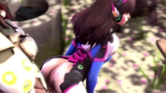 3D DVa Gets a Huge Dick in Her Cunt