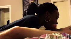 Black girlfriend blow and deepthroat