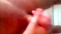 Hot young boy big hard cock jerking in shower