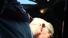 in the car