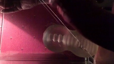 Daddy cum huge and moaning