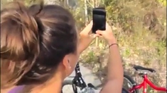 Facial on the biking trail