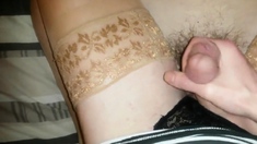 Crossdresser Handjob: Frotting Hunk Fun