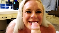Hot blonde MILF loving riding around on a big cock