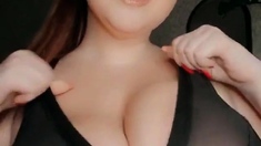 Big boobs milf masturbates with her dildo
