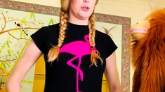 Small titted blonde