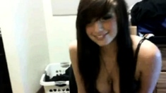 Redhead Webcam Girl Shows Off Her Tattooed Feet and Tits
