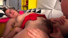 Hairy pussy fingering amateur lesbians