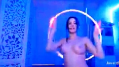 Big boob brunette masturbates on webcam