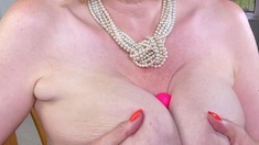 Blonde With Natural Big Boobs Loves Putting A Toy In Her