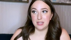 Big boob brunette masturbates on webcam