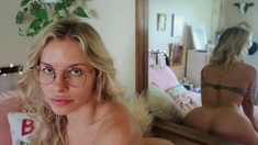 Sexy blonde teen girl loves to masturbate