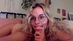 Amateur Blonde Teen Plays Solo with Toy Webcam Porn