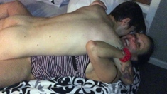 Bitchy brunette amateur having hardcore sex on camera