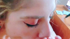 Amateur Blonde Blowjob CIM