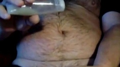 Hairy Daddy Bear Cums Hard