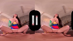 Mulan look alike enjoys being fucked in VR
