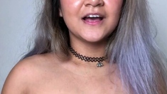 Horny asian teen solo