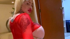 Blonde Laura Crystal with big boobs