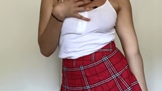 Lewd amateur brunette teen meg davis webcam masturbation