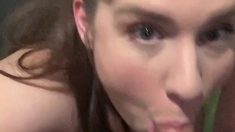 Nasty brunette pornstar with big boobs
