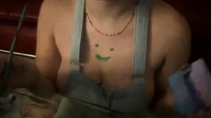 Amateur striptease and Solo masturbation