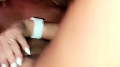 Hot amateur blonde pregnant toying her pussy solo