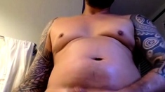 Daddy Strokes His Big Cock On Webcam