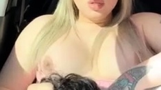 Shemale tranny gets blowjob before sucking