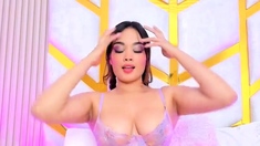 Chubby Brunette Big Boobs Dildo Masturbation