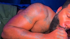 Black Gay Stud With Big Dick Getting Handjob