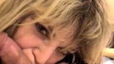 Glam blonde ass cumshot after hardcore anal