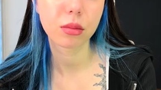 Curly Blonde Teen Records Solo Dildo Masturbation More at