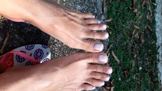 Amateur feet whipping and foot fetish of bondage