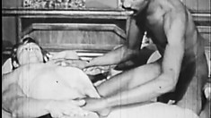 Vintage Tape Of A Black Stud Banging A Kinky White Guy's Boypussy