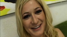 Dazzling Blonde Heather Gables Puts Her Blowjob Abilities Into Action