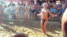 Amateur public beach sex