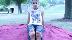 Nia's sweet feet at the park