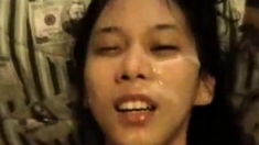 Asian girlfriend cumshots