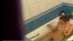 Shower Spying On Young Teen