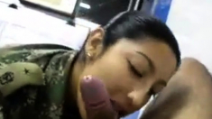 Amateur Army Girl Blowjob