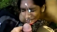 Indian Girl Gets A Facial Outdoors