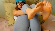 Beautiful Teen Show Her Soles