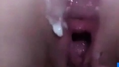 (closeup) Double Penetration Creampie, Anal And Pussy