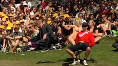 Fully Nude Lapdance in front of a Crowd